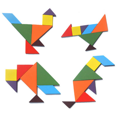 Tangram en bois enfant - les jeux en bois