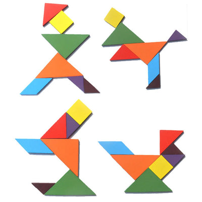 Tangram en bois enfant - les jeux en bois