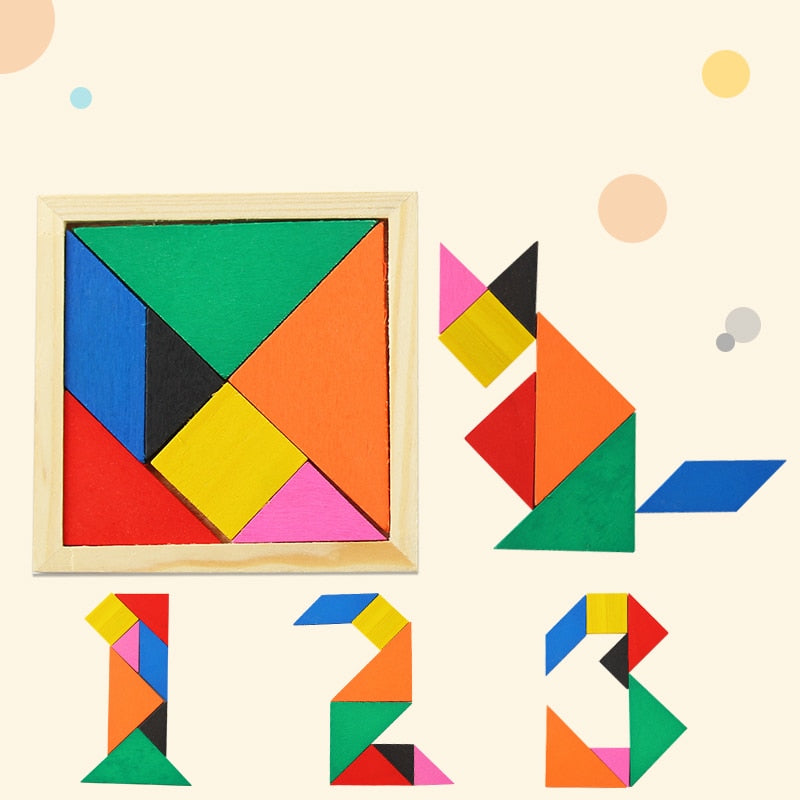 Tangram en bois - les jeux en bois