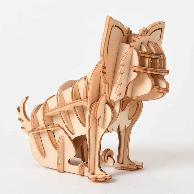 Maquette en bois chien - les jeux en bois