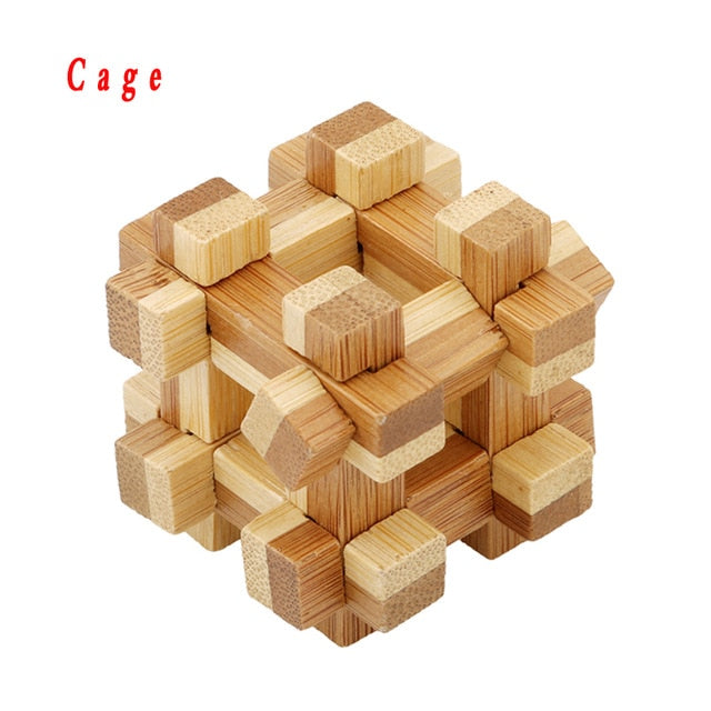 Casse tête en bois cage - les jeux en bois