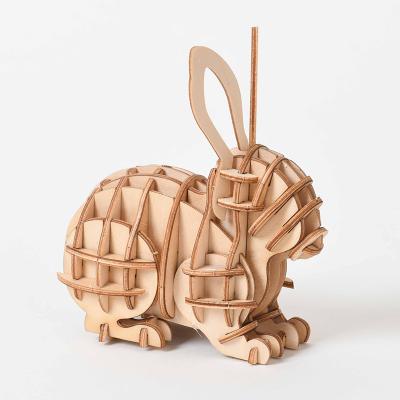 Maquette en bois lapin - les jeux en bois