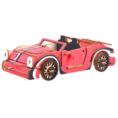 Maquette en bois Voiture rouge - les jeux en bois 