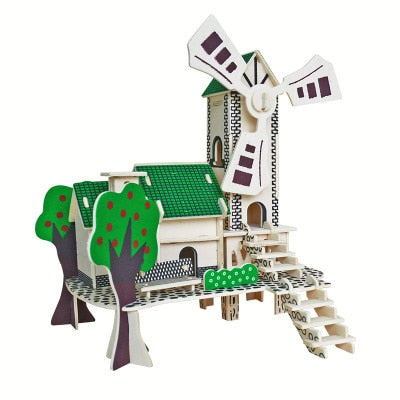 Maquette en bois Moulin - les jeux en bois