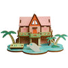 Maquette en bois maison dans l'océan - les jeux en bois 