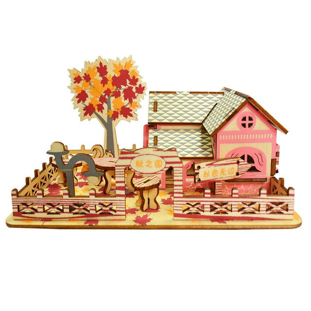 Maquette en bois ferme - les jeux en bois 