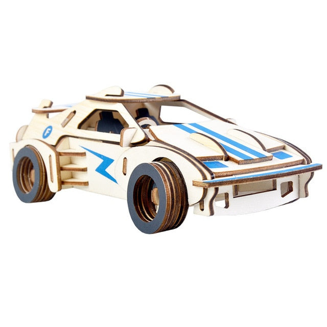 Maquette en bois Voiture de course - les jeux en bois 