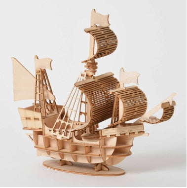 Maquette en bois voilier - les jeux en bois