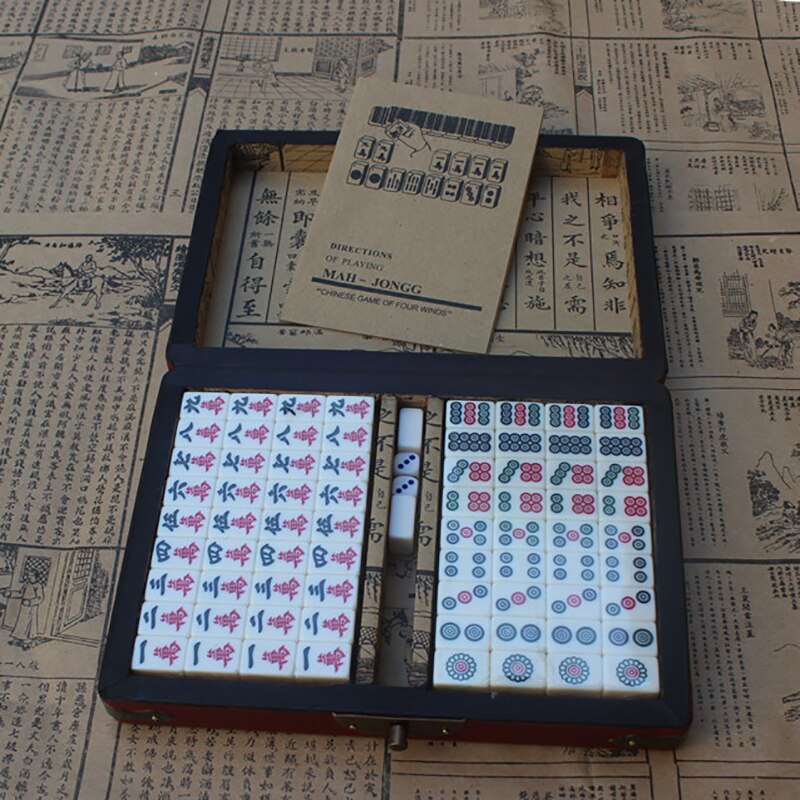 Jeu mahjong portable - les jeux en bois