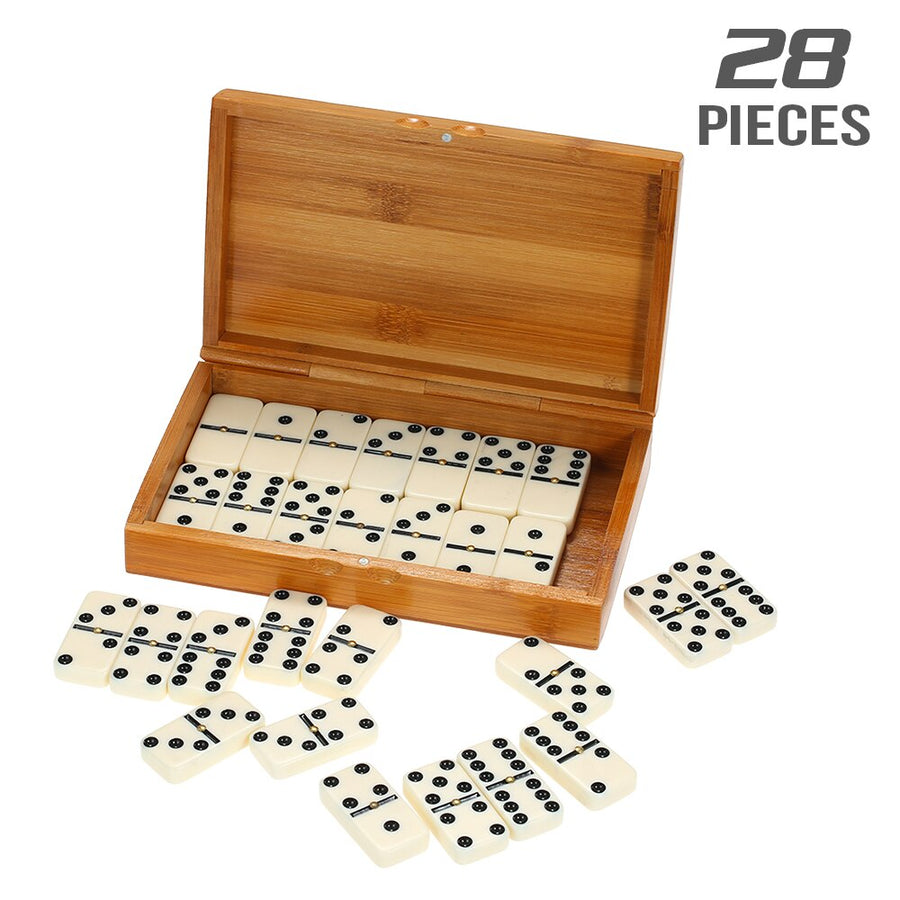 Jeu de domino avec boite en bois - les jeux en bois 