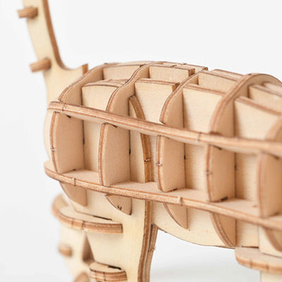 Maquette en bois chat - les jeux en bois