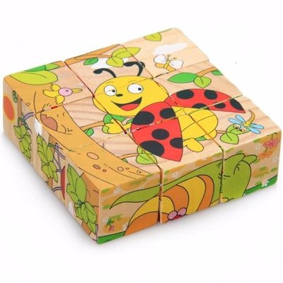 Puzzle 6 faces en bois pour enfants - les jeux en bois