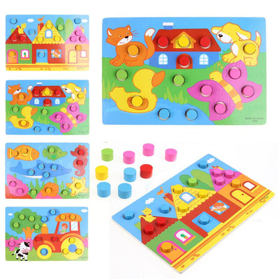 Puzzle en bois Montessori - les jeux en bois