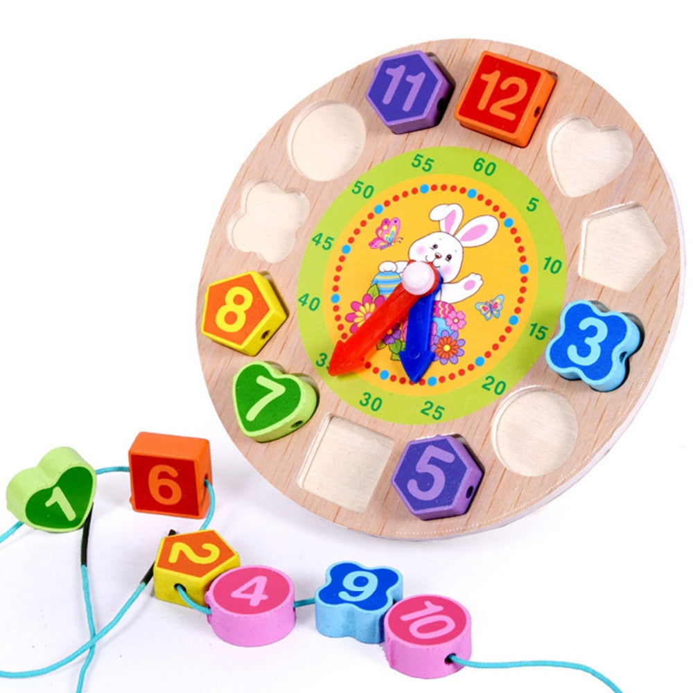Puzzle horloge en bois enfant - les jeux en bois