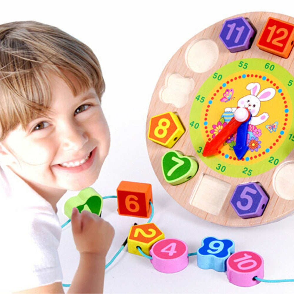 Puzzle horloge en bois enfant - les jeux en bois