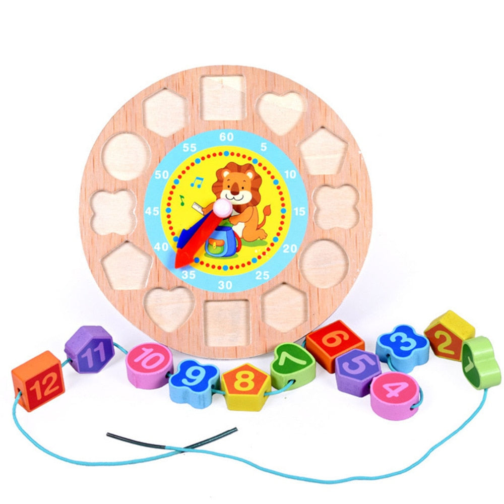 Puzzle horloge en bois enfant - les jeux en bois