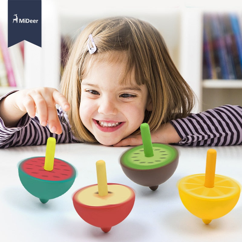 Toupie fruit - les jeux en bois