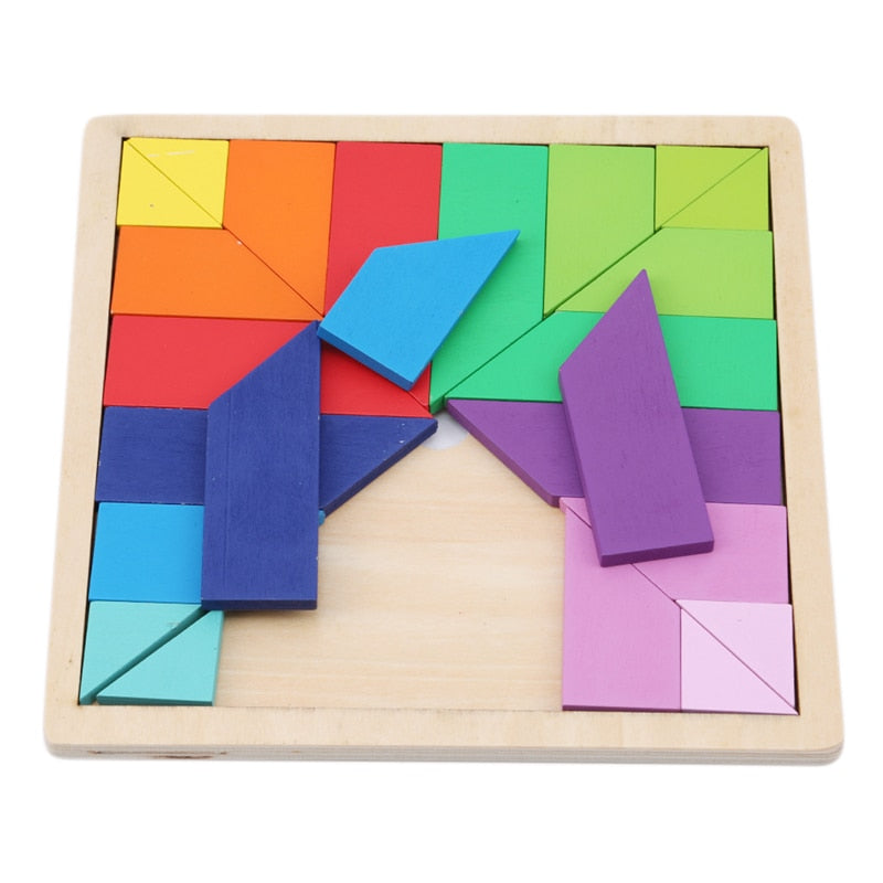 Tangram en bois - les jeux en bois 