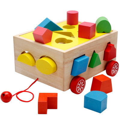 Mini chariot en bois pour enfant - les jeux en bois