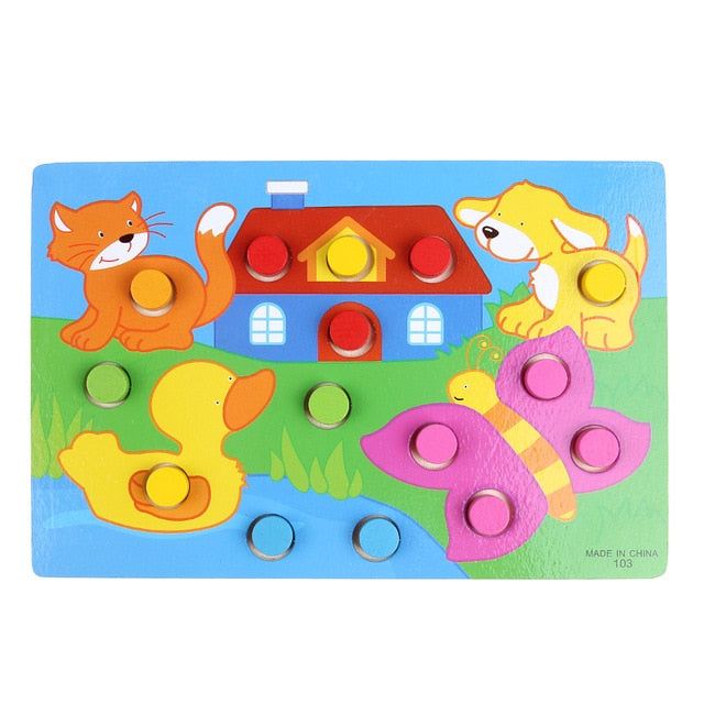 Puzzle en bois Montessori - les jeux en bois