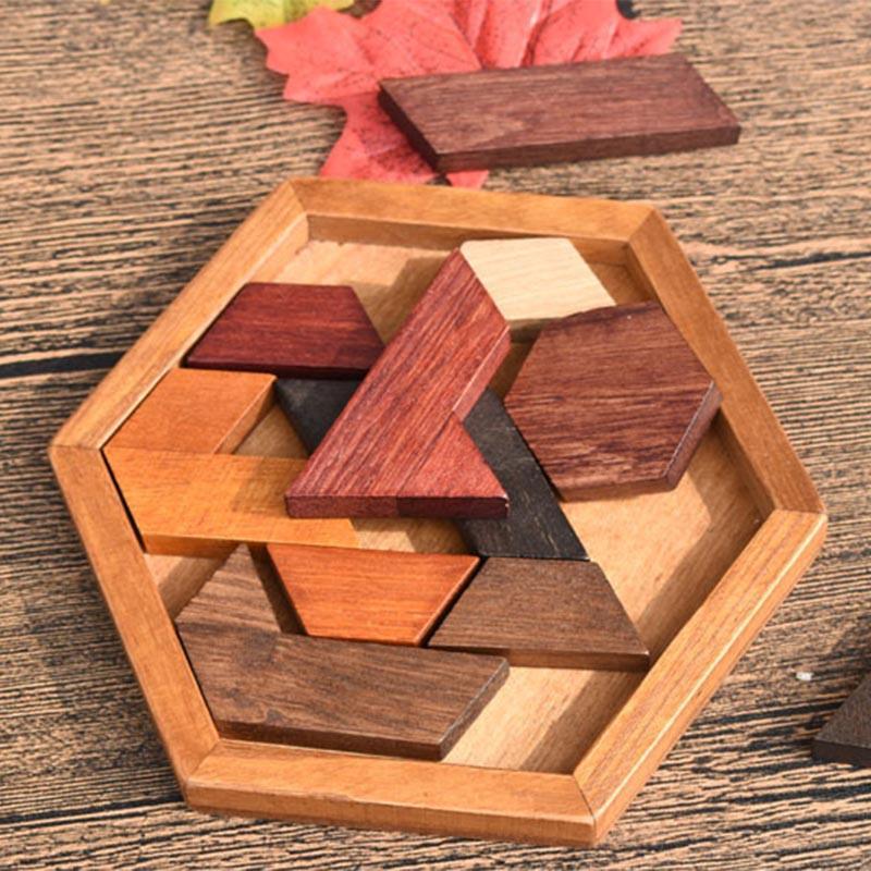 Tangram en bois pour enfants et adulte - les jeux en bois