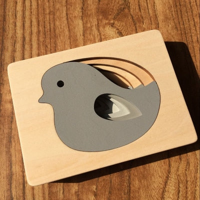 Puzzle en bois animaux - les jeux en bois