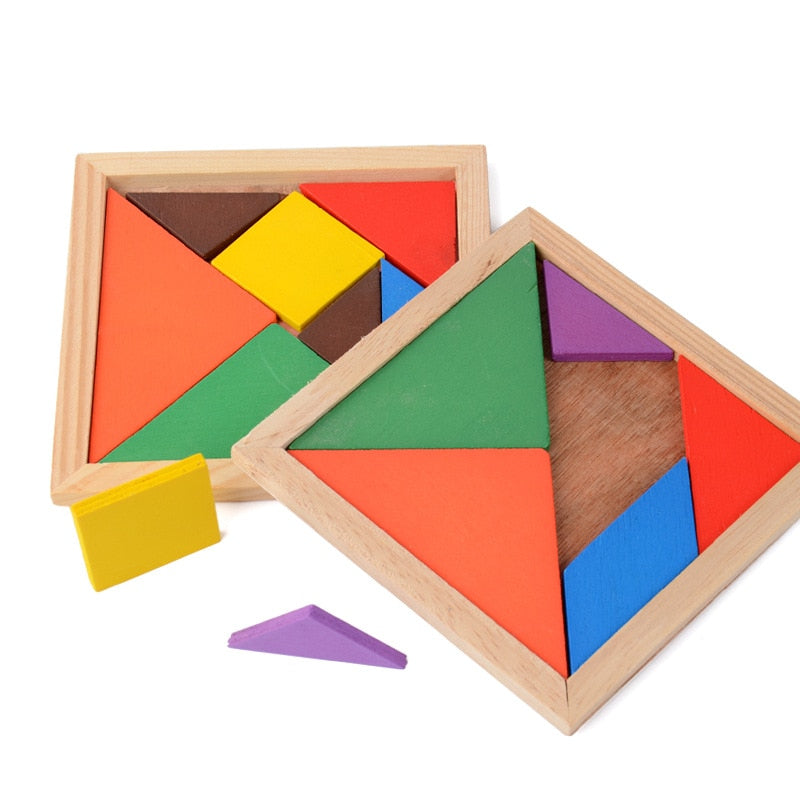 Mini Tangram en bois - les jeux en bois 