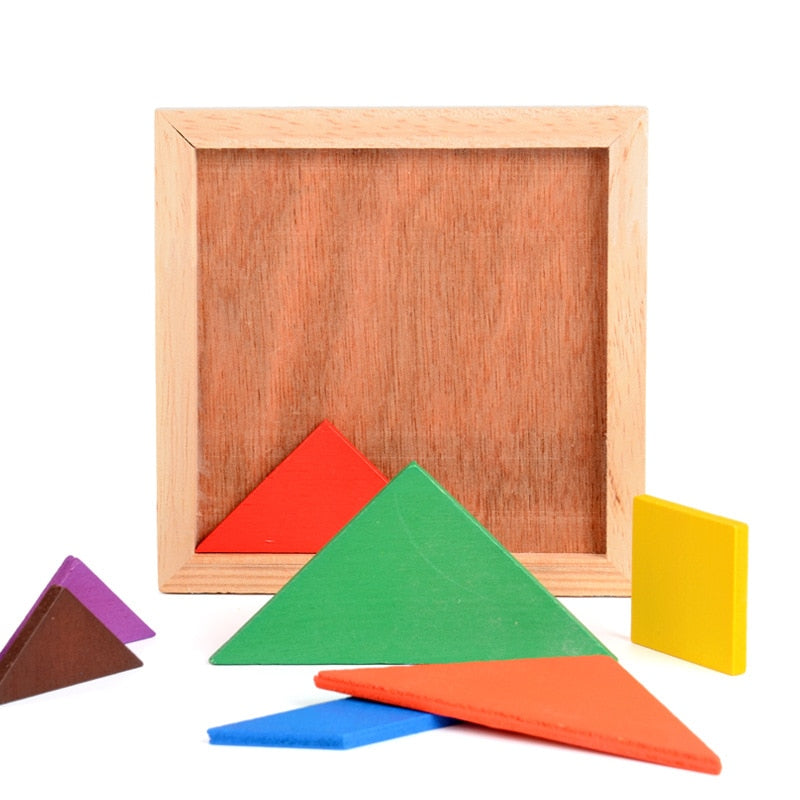 Mini Tangram en bois - les jeux en bois