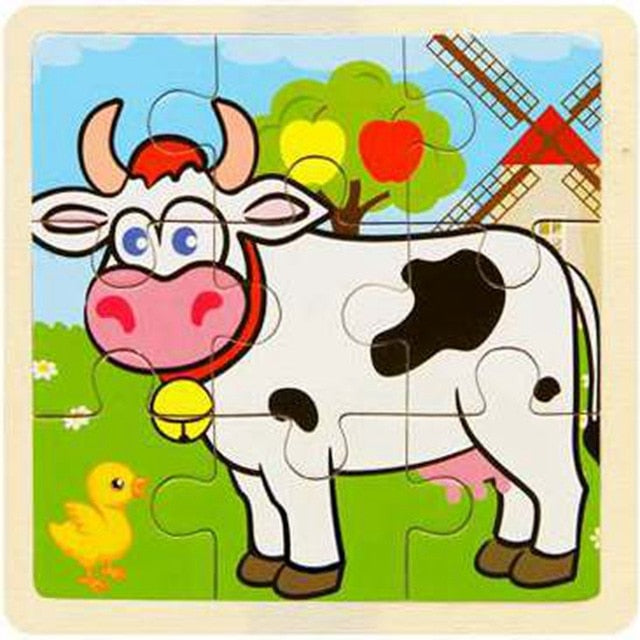 Puzzles animaux pour bébé - les jeux en bois