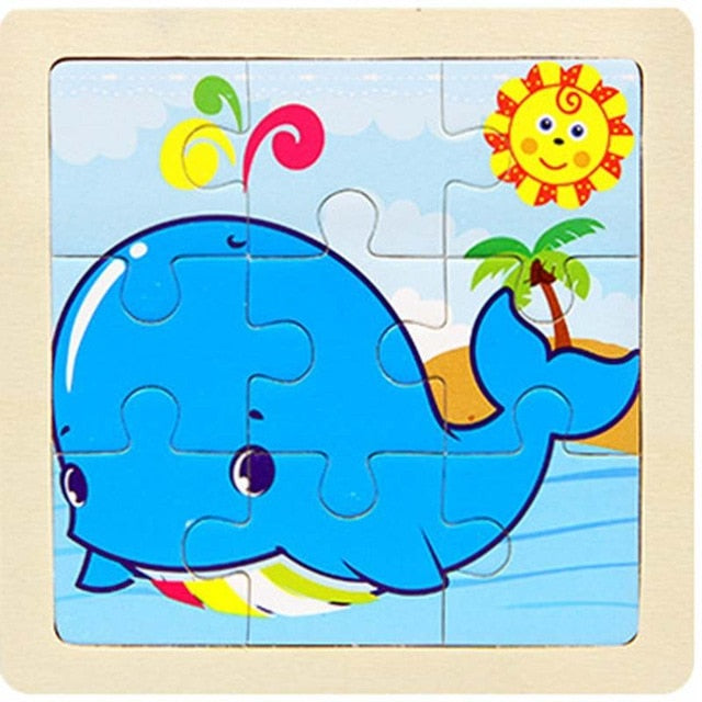 Puzzles animaux pour bébé - les jeux en bois