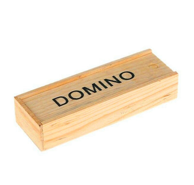 Jeu de domino dans sa boite en bois - les jeux en bois